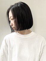 オーソ(AUTHO) ショートボブ/ウエットヘア/オリーブベージュ/レイヤーカット/a