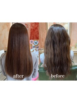 さらさらストレート♪ダメージを最低限にした縮毛矯正できれいで整う髪へ[成田/成田駅/学割U24] 