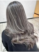ハイライトイルミナカラー韓国風白髪ぼかし20代30代40代堺東