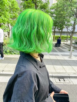 グリーンカラー/黄緑カラー/ハイトーンカラー/ブリーチカラー