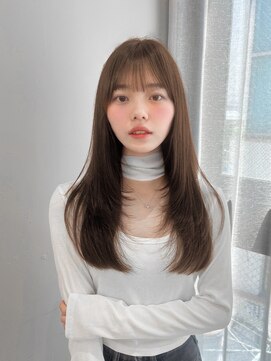 ボタン シブヤ(VOTAN SHIBUYA) オリーブブラウン/レイヤーカット/透明感カラー/韓国ヘア