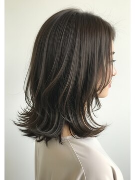 アントワープトーキョー(antwerp TOKYO) 30代40代外ハネミディアムレイヤー髪質改善酸性ストレート