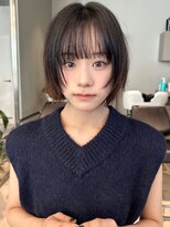 トリッカ 銀座(tricca)&nbsp;コンパクトボブ/暗髪カラー/小顔カット/ツヤ感