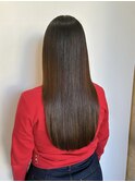 髪質改善ストレート × シルクブラウン