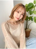 【TLUUSイメチェン前髪ピンクベージュクールショート】