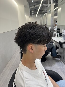 ビカムメンズヘアー 栄店(become men's hair) フェザーパーマニュアンスパーマ毛流れ名古屋栄