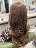 ブリーチなしで出来る明るめベージュカラー