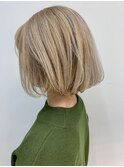 ボブ、外国人風、ホワイト、ブロンド