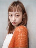 LuTa☆吉祥寺　オン眉バング×オレンジベージュ