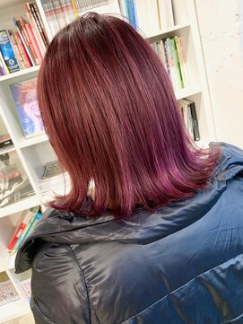 ディーカヘアーセンダイ(Di KA HAIR sendai) ロブ/ボブ/外はね/ピンク/暖色系カラー/切りっぱなし/ガーリー