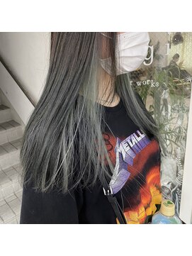 ジジ ヘアワークス(gigi hair works) ペールグリーン×インナー