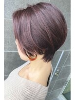 アルモ ヘア フア 東静岡(ALMO hair HUA) ショートカット　ボルドー　レイヤーカット