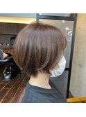 丸みショート×アッシュブラウン