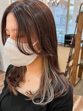 パームツリー 桜台店 センターパート×インナーカラー