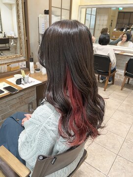 ネオリーブカップ 町田店(Neolive capu) インナーカラー☆レッド