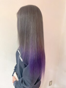 ヘアカラーファクトリー 原口☆成人式パープルグラデ☆福岡久留米