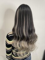ヘアーデザイン ジェルム(Hair Design germe)&nbsp;黒髪でも明るく！　エクステバレイヤージュ風