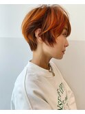 オレンジアンブレラカラーのショート
