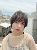 前髪カタログアンブレラカラーこなれミディウェーブパーマ大宮