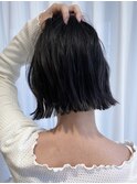 ギリギリ結べるぱつっと外ハネボブ アッシュカラー 就活カラー
