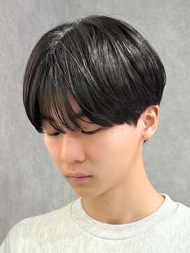 エルマーク 心斎橋(L-MARK) 黒髪マッシュナチュラルマッシュメンズヘア韓国ツーブロック