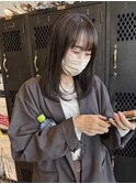 レイヤーカット大人可愛い透明感立体感ベージュ艶さらロング