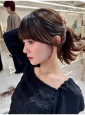 結んで素敵にトレンド韓国風レイヤーカット