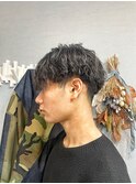 波巻きパーマ×マッシュ