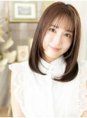 シースルーバング小顔艶感ストレートレイヤーc6大宮20代30代40代