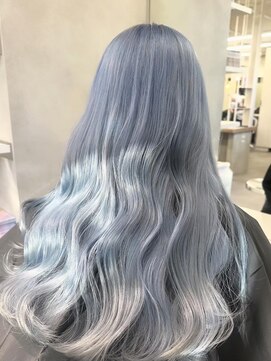 ベレーザ 渋谷神南(Beleza) 14221ブリーチ&ダブルカラーインナーネイビーブルーカラー