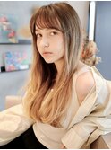 ■リラックスウェーブ/こなれハイトーン/ショコラピンク元町19-3
