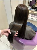 京都美容室 髪質改善 レイヤーカット ブリーチなし 透明感カラー