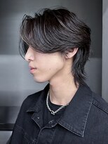 アルバム 渋谷パルコ(ALBUM) ブルーブラックサーフカール刈り上げセンターパート_F20031