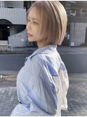 ミディアムヘア/暗めカラー/グランマッシュ/銀座駅