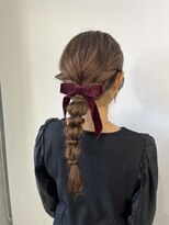 アヤラ オーガニックアンドスパ 東船橋店(AYALA)&nbsp;【NANA】結婚式アレンジ×編みおろしスタイル／アヤラ東船橋