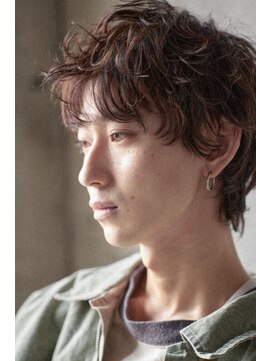 キュー(Cue_) 骨格補正ウルフ+メンズパーマ