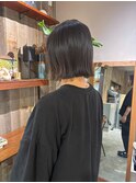 ボブ　くびれボブ　透明感カラー