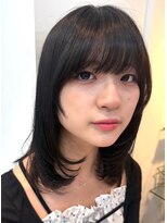 バルバロヘアー(BARBARO HAIR)&nbsp;ミディアムワンカール×上品なアッシュカラー