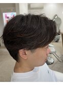 桑名メンズパーマフェザーパーマシャドウパーマセンターパート