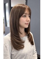 リオリス ヘア サロン(Rioris hair salon)&nbsp;顔まわりレイヤー／ナチュラルブラウン／艶髪ロング