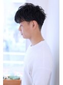 ツーブロック夏好印象メンズショート