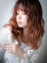 カバーヘア ブリス 戸田公園西口店(COVER HAIR bliss) 透け感オレンジブラウン無造作ルーズヘアx戸田公園10代20代30代