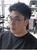 爽やかアップバングサイドグラデーション