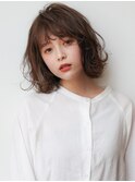 田村】マロンベージュゆるふわカール大人可愛いミニボブ20代30代
