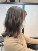 《era》カーキアッシュ こなれミディ 艶カラー みわ