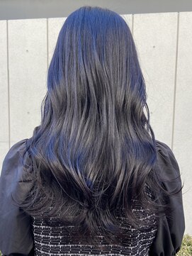 アクアオモテサンドウ(ACQUA omotesando) △ブリーチなしディープパープルニュアンスカラーロングヘア