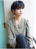 天神【BIRTH】耳掛けショート×黒髪パーマ