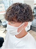 ツイストスパイラルパーマメンズパーマ波巻きパーマツーブロック