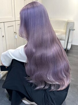 ベレーザ 渋谷(BELEZA) 4170ホワイトラベンダーパープルハイトーンカラーレイヤーロング