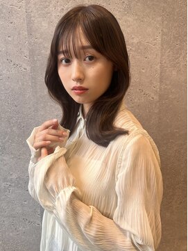 アース 三軒茶屋店(HAIR&MAKE EARTH) 三軒茶屋_レディース_セミロング_コテ巻き_韓国巻き_ブラウン_